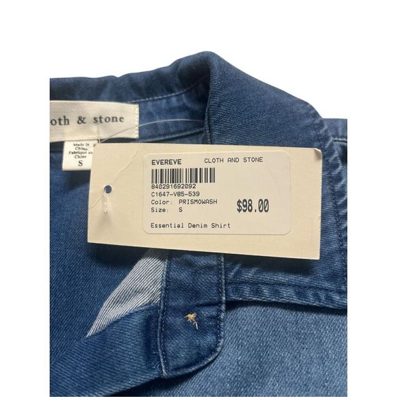 Cloth & Stone Essential Denim shirt Small NWT - Picture 4 of 4